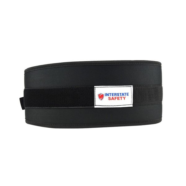 Interstate Safety 6" Weightlifting / Back Support Belt w/Low Profile Torque Ring Closure & Waterproof Foam Core - Lrg 40152-L
